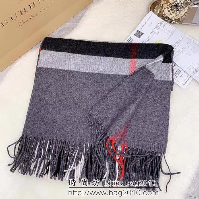 BURBERRY巴寶莉 2018最新 經典格子水貂絨圍巾 雙面兩用 LLWJ6580